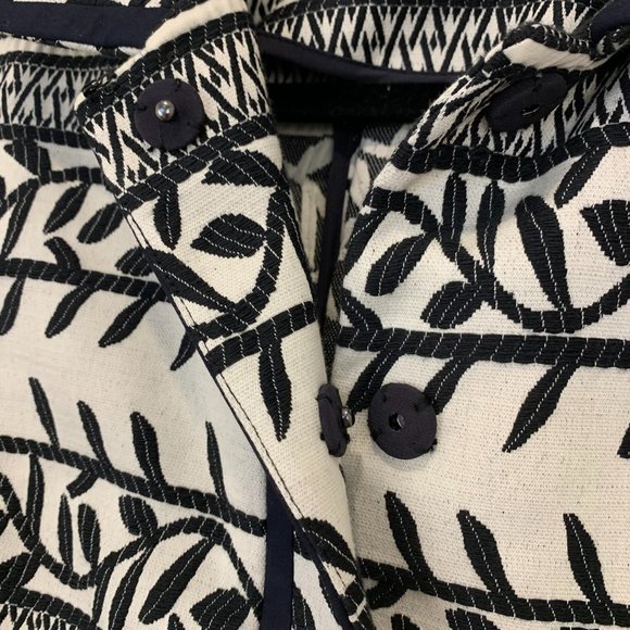 Tory Burch Black and White Patterned Blazer - Picture 7 of 13